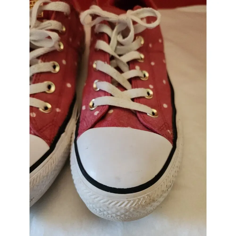 Converse Allstars Shoes Gym Red Gold White 560690C Womens 10 Fast Ship